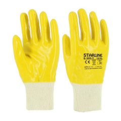 Starline E-303 4/4 Nitirl Kaplı Pamuk Astar Montaj Eldiveni EN 388 -3X11X