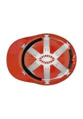 Essafe 1537 Vidalı İçlikli 6 Nokta Bağlantı Havalandırmasız Ter Bantlı Eko Madenci Baret Kırmızı