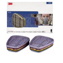 3M™ 6059 ABEK1 Organik İnorganik Asit Amonyak Gaz ve Buhar Filtresi (2'li Paket)