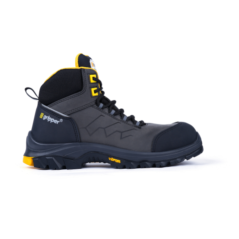 Gripper Force Gray-Black S3 SRC HRO Vibram Mikrofiber Nubuk Deri Fiberglass Burun İş Botu