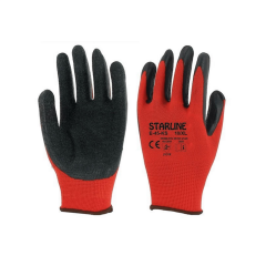 Starline E-45-KS 1/2 Lateks Kaplı Polyester Astarlı İş Eldiveni EN388-2131X