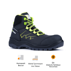 Mekap Pro Policap Energy S3 SRC Mikrofiber Nubuk Deri Yalıtkan Elektrikçi İş Botu