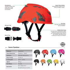 Starline 1480 EN 12492 Endüstriyel ve Yüksekte Çalışma Bareti Beyaz