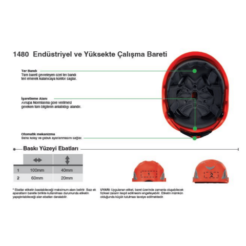 Starline 1480 EN 12492 Endüstriyel ve Yüksekte Çalışma Bareti Beyaz