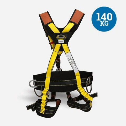 EKS P-117-MTO Bel Destekli Otomatik Tokalı Sırt ve Bacak Pedli 140 Kg Kapasite Düşüş Durdurma ve Konumlandırma Emniyet Kemeri