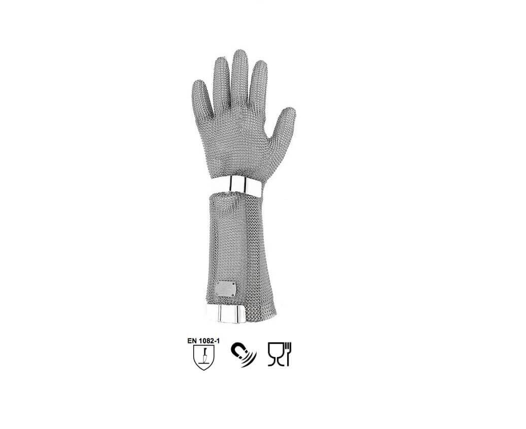 Starline Protec 15 Gıda ile Teması Uygun Metal Örgü 5 Parmak Eldiven 15cm (Adet) EN 1082-1