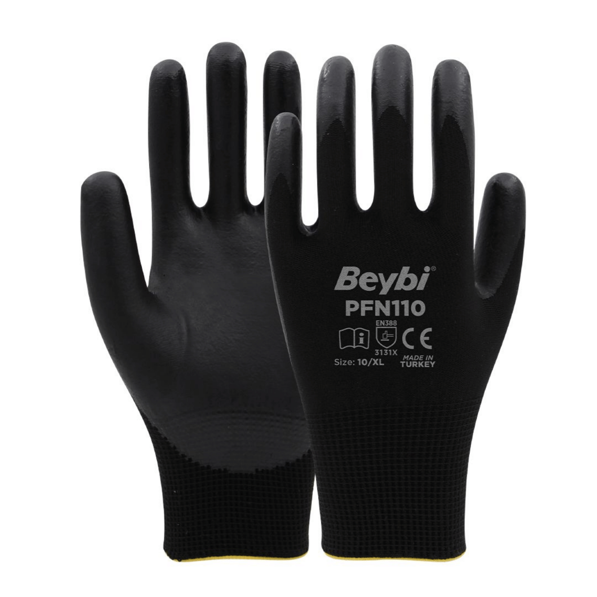 Beybi PFN110 1/2 Köpük Nitril Kaplı Polyester Astar 15G  İş Eldiveni EN388 3131X