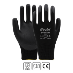 Beybi PFN110 1/2 Köpük Nitril Kaplı Polyester Astar 15G  İş Eldiveni EN388 3131X