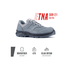 Segura Etna SGR-21 S2 SRC Gri Mikrofiber Deri Bağcıklı Çelik Burun İş Ayakkabısı