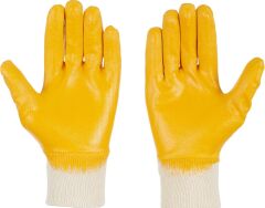 Starline E-204 3/4 Sarı Nitril Kaplı Pamuk Astar Montaj Eldiveni
