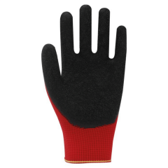 Beybi PL8 1/2 Crinkle Lateks Kaplı Kaplı Polyester Örme Astar A Kesilme Dirençli İş Eldiveni EN388 2X31A