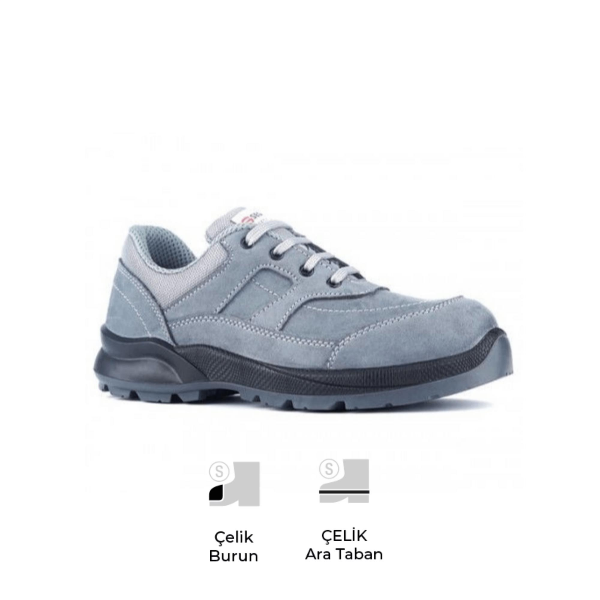 Segura Etna SGR-21 S3 SRC Gri Mikrofiber Deri Bağcıklı Çelik Burun Çelik Ara Taban İş Ayakkabısı