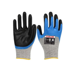 Starline E-125620 1/2 Köpük Nitril Kaplı DYNEEMA Dokuma Naylon Astarlı D Kesilmez Eldiven EN388-4X44D