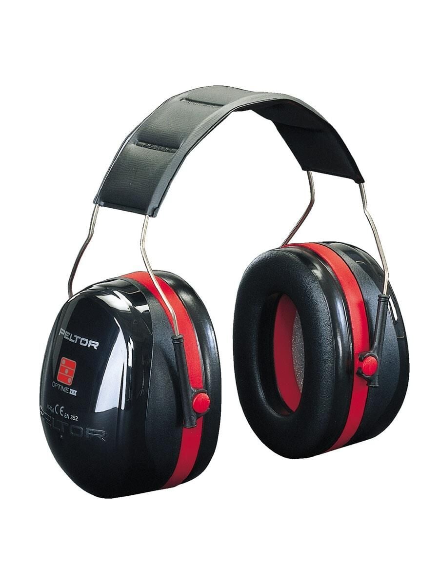 3M™ PELTOR Optime III Manşonlu Kulaklık 35 dB Siyah/Kırmızı Kafa Bantlı