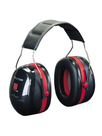 3M™ PELTOR Optime III Manşonlu Kulaklık 35 dB Siyah/Kırmızı Kafa Bantlı