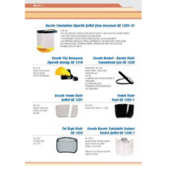 Essafe GE 1251 Alüminyum Destekli Yedek Vizör Şeffaf 20x40 cm