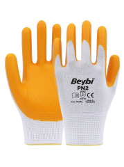 Beybi PN2 1/2 Sarı Nitril Kaplı Polyester Astarlı İş Eldiveni EN 388 2121X