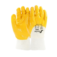 Sander NP01 Sarı Nitril Eldiven A Kesilmez Kalınlık: 0,80 mm