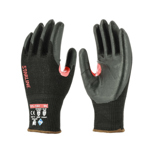 Starline STL-1061 1/2 Köpük Nitril Kaplı F Kesilme Dirençli İş Eldiveni