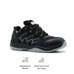 Mekap Pro Neon RMK-83 S3L | SR | E | A | CI | FO | WPA Mikrofiber Deri Siyah Gri Alüminyum Burun İş Ayakkabısı