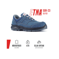 Segura Etna SGR-23 S3 SRC Mavi Mikrofiber Deri Bağcıklı Çelik Burun Çelik Ara Taban İş Ayakkabısı