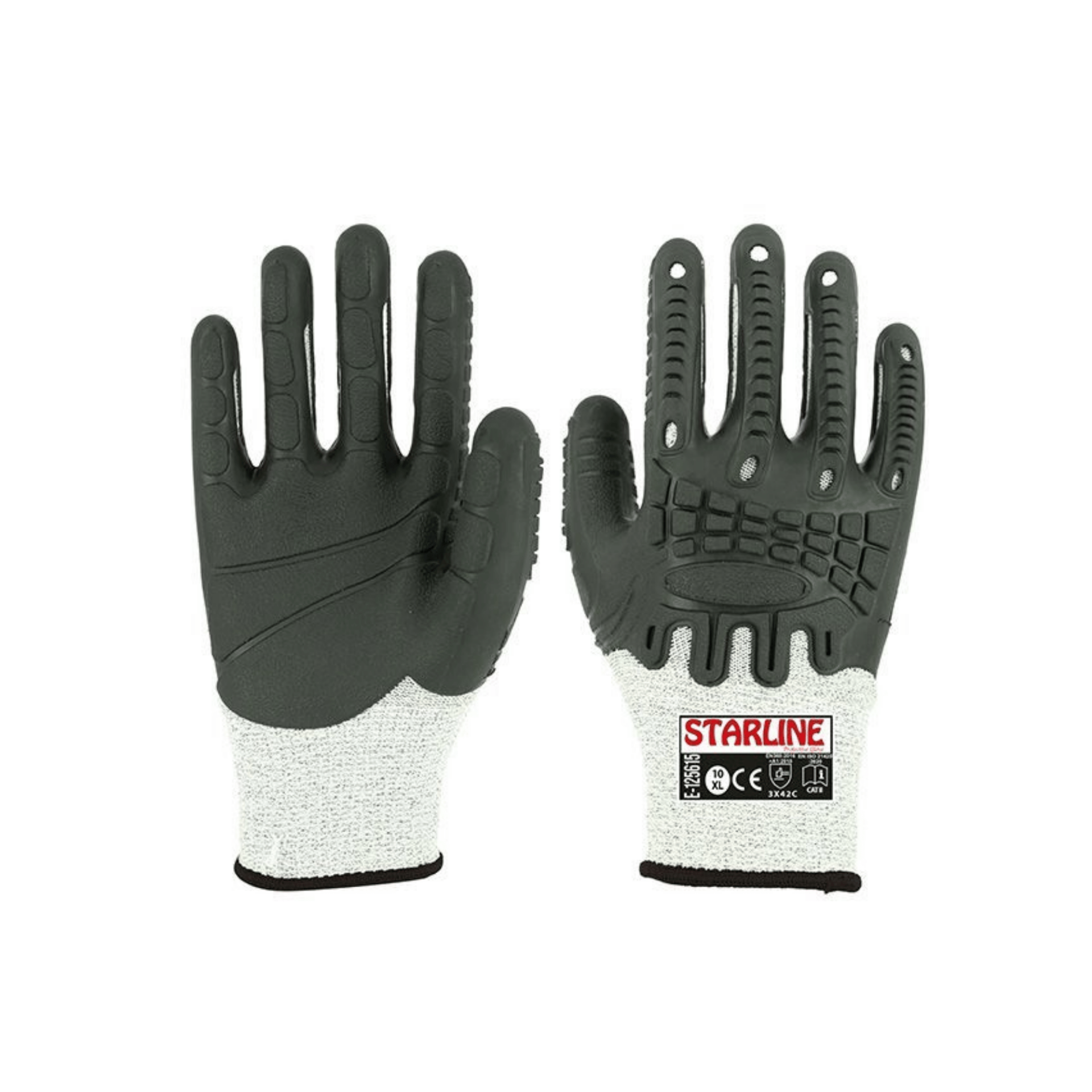 Starline E-125615 TPR Kaplama HPPE Astar Darbelere Karşı C Kesilme Dirençli İş Eldiveni
