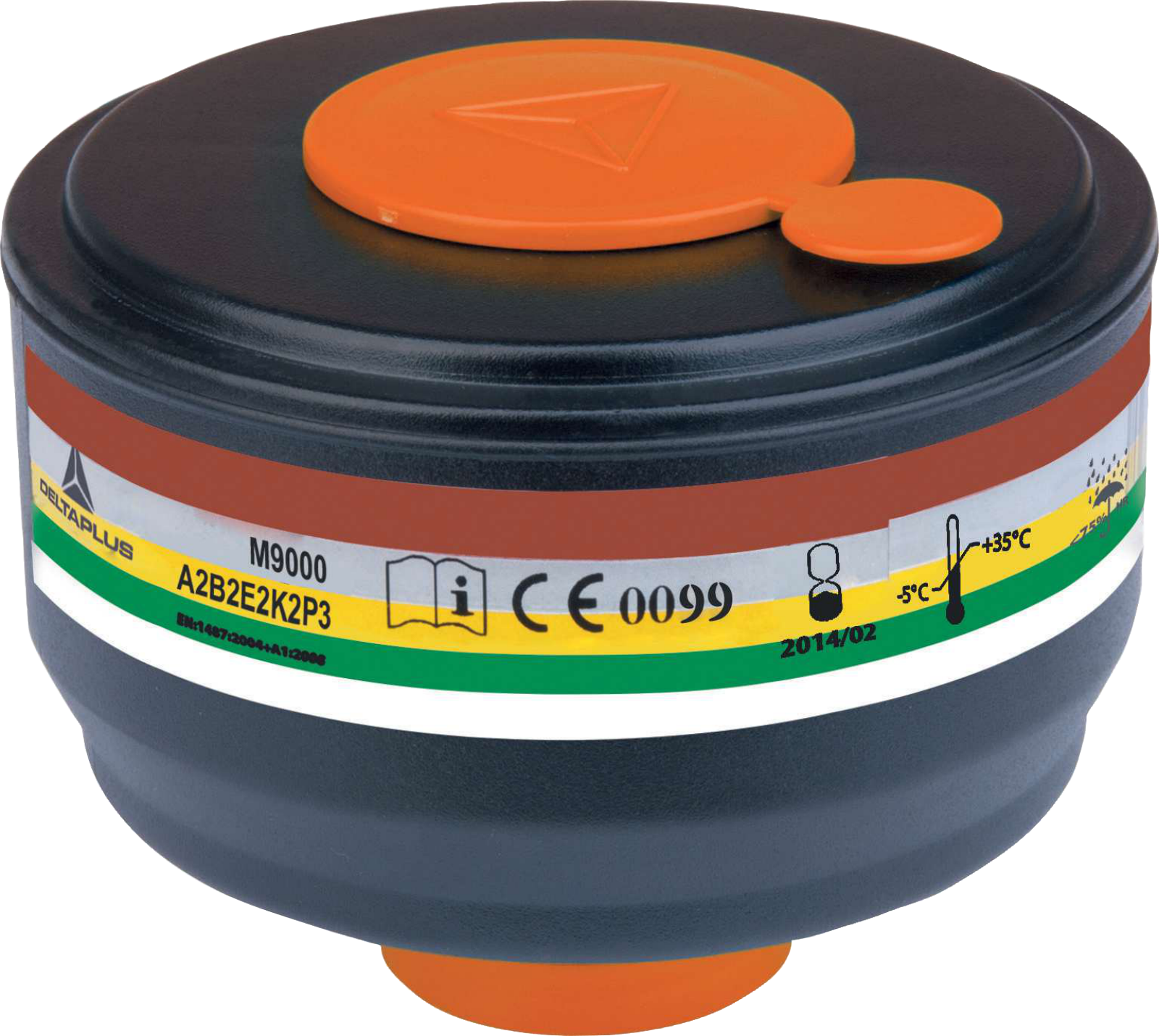 Delta Plus M900 Abek2P3 Tam Yüz Maskeler İçin A2B2E2K2P3 Filtre 4'Lü Paket