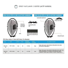 Era 5210 AC V FFP2 NR D Ventilli C Serisi Maske
