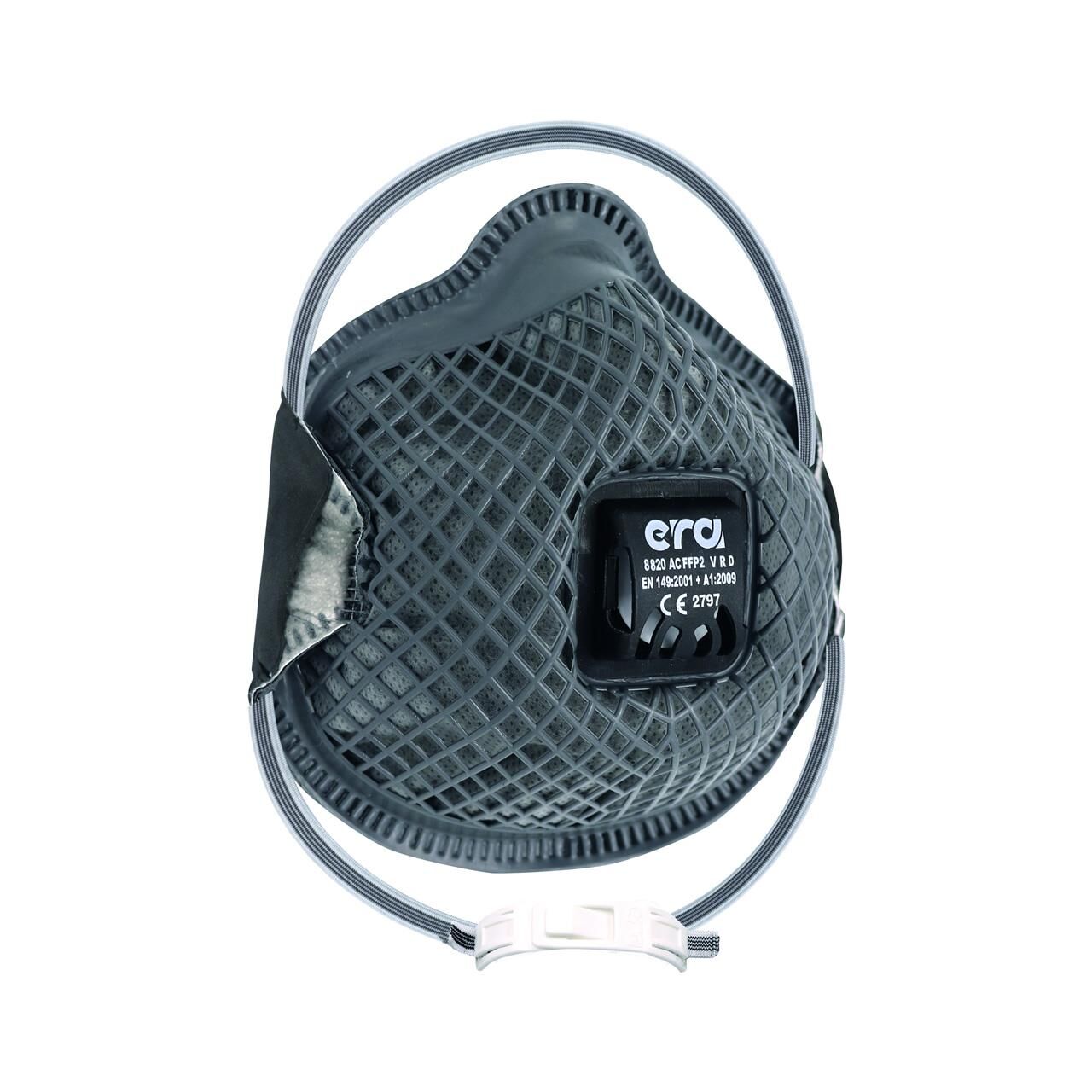 Era Eraflex Serisi 8820 AC V FFP2 NR D Ventilli Aktif Karbonlu Kaynak Duman Koku ve Toza Uygun Tekrar Kullanılabilir Re Use Maske 10'lu Paket